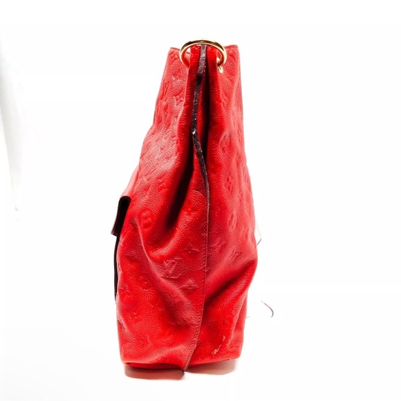 💎✨ Rare LV  ✨💎 TERRE METIS EMPREINTE LEATHER TOTE RARE CROSSBODY Red - Picture 4 of 14